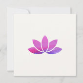 Waterverf Lotus Flower Invitation Kaart (Voorkant)