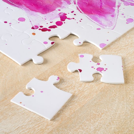 Waterverf Lotus Flower Legpuzzel (Zijkant)