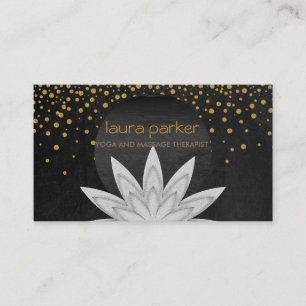 Waterverf Lotus Flower Logo Yoga Healing Health Visitekaartje