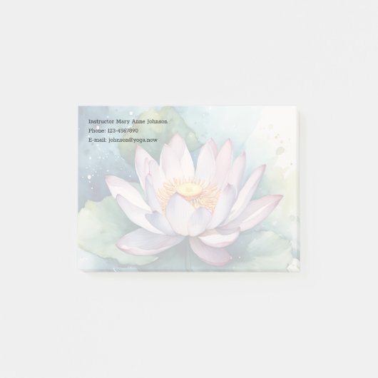 Waterverf Lotus Flower Post-it® Notes (Voorkant)
