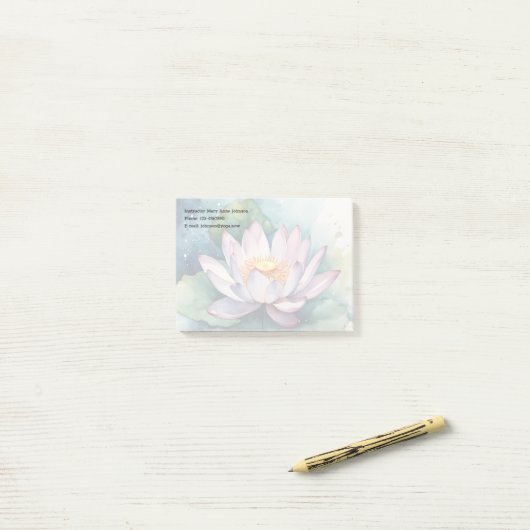 Waterverf Lotus Flower Post-it® Notes (Op bureau)