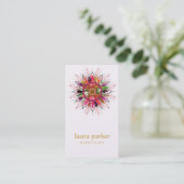 Waterverf Lotus Flower Rainbow Healing Yoga Visitekaartje (Staand voorkant)