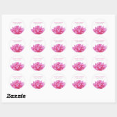 Waterverf Lotus Flower Ronde Sticker (Vel)