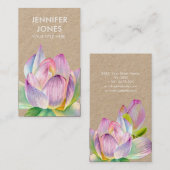 Waterverf Lotus Flower Visitekaartje (Voorkant / Achterkant)
