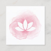 Waterverf Lotus Flower Visitekaartje (Voorkant)