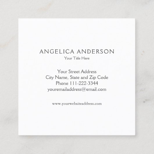 Waterverf Lotus Flower Visitekaartje (Achterkant)