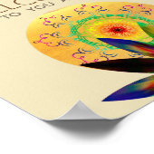 Waterverf Lotus Flower Yoga Healing Health Poster (Hoek)