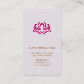 Waterverf Lotus Flower Yoga Instructor Holistic Visitekaartje (Achterkant)
