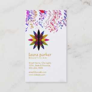 Waterverf Lotus Flower Yoga Meditation Health Spa Visitekaartje