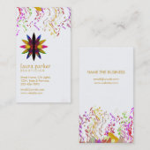 Waterverf Lotus Flower Yoga Meditation Health Spa Visitekaartje (Voorkant / Achterkant)