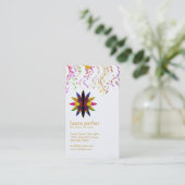 Waterverf Lotus Flower Yoga Meditation Health Spa Visitekaartje (Staand voorkant)