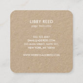 Waterverf lotus flower Yoga Teacher Vierkante Visitekaartje (Achterkant)