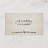 Waterverf Lotus Flowers en Zen Stones Visitekaartje (Achterkant)