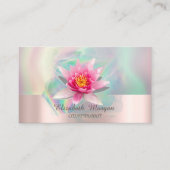 Waterverf Lotus Kleurrijke Holografische Inkt Visitekaartje (Voorkant)