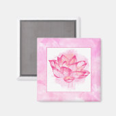 Waterverf Lotus Magnet (Voorkant / Achterkant)