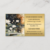 Waterverf Lotus Meditatie Yoga Visitekaartje (Achterkant)