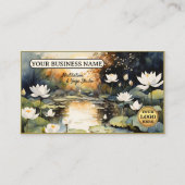 Waterverf Lotus Meditatie Yoga Visitekaartje (Voorkant)