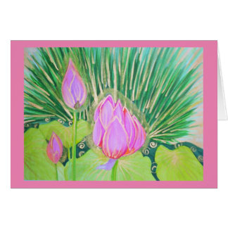 Waterverf Lotus met Gold Accents