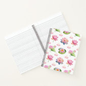 Waterverf Lotus naadloos patroon Notitieboek (Binnen)