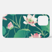 Waterverf lotus: naadloze bloemetjes. Case-Mate iPhone case (Achterkant (horizontaal))