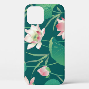 Waterverf lotus: naadloze bloemetjes. Case-Mate iPhone case