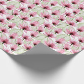 Waterverf, lotus, roze, naadloos. cadeaupapier (Hoek)