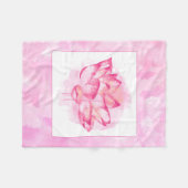 Waterverf Lotus Small Blanket Fleece Deken (Voorkant (Horizontaal))