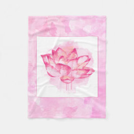 Waterverf Lotus Small Blanket Fleece Deken