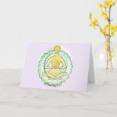 Waterverf Lotus Vrouw leeg in wenskaart Kaart (Gele Bloem)