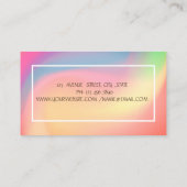 Waterverf Lotus, Yoga Kleurrijk Visitekaartje (Achterkant)