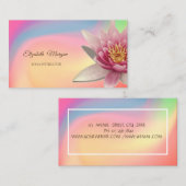 Waterverf Lotus, Yoga Kleurrijk Visitekaartje (Voorkant / Achterkant)