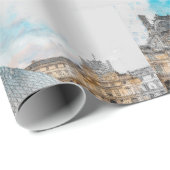 Waterverf Louvre inpakpapier – Paris Travel (Rol Hoek)