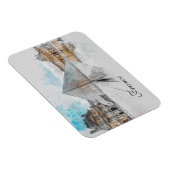 Waterverf Louvre Magnet – Parijs Frankrijk Reizen Magneet (Rechterzijde)