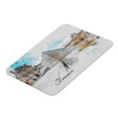 Waterverf Louvre Magnet – Parijs Frankrijk Reizen Magneet (Linkerzijde)