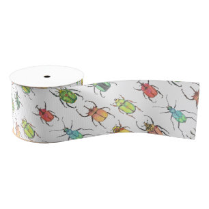 Waterverf Love Bugs Colorful Beetles Patroon Grosgrain Lint