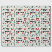 Waterverf Love Camping Travel Illustration Cadeaupapier (Vlak)