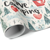 Waterverf Love Camping Travel Illustration Cadeaupapier (Rol Hoek)