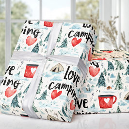 Waterverf Love Camping Travel Illustration Cadeaupapier