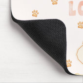 Waterverf "LOVE" Design met Dog Paw Prints Muismat (Hoek)
