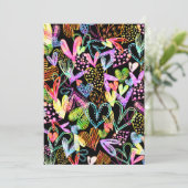 Waterverf Love Heart Mode Design Feestdagenkaart (Staand voorkant)