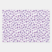 Waterverf Love Heart Paars patroon Inpakpapier Vel (Voorkant 2)