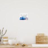 Waterverf Love is Sweet Wedding Sign Poster (Keuken)