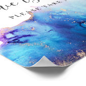 Waterverf Love is Sweet Wedding Sign Poster (Hoek)