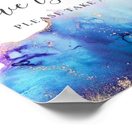 Waterverf Love is Sweet Wedding Sign Poster (Hoek)