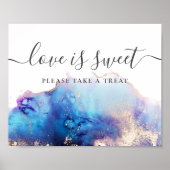 Waterverf Love is Sweet Wedding Sign Poster (Voorkant)