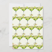 Waterverf Love op de eerste Spritz Green Invitatio Kaart (Achterkant)