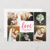 Waterverf Love Valentijnsdag Briefkaart (Voorkant / Achterkant)