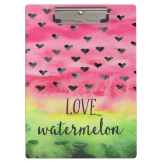 Waterverf Love Watermelon Hearts Klembord