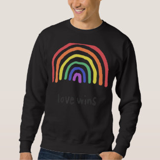 Waterverf Love Wins Rainbow Paint Typografisch Trui