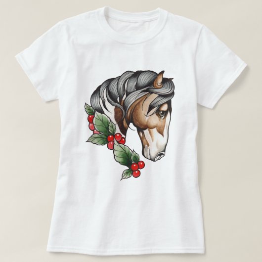 Waterverf Loyal Horse T-shirt (Design voorkant)